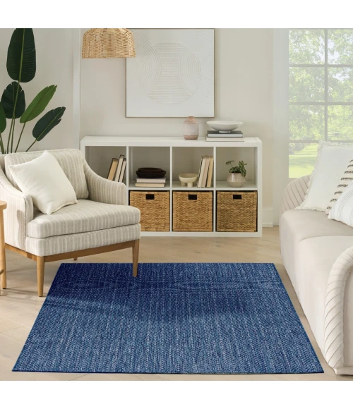 Nourison Horizon Indoor/Outdoor Navy HOZ02 6 ft. X 9 ft. Rect. Rug