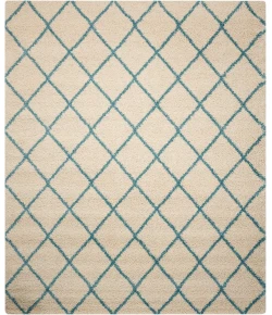 Nourison Home Brisbane Ivory Aqua BRI08 8ft.2in. x 10ft. Rect. Rug