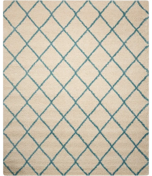 Nourison Home Brisbane Ivory Aqua BRI08 8ft.2in. x 10ft. Rect. Rug