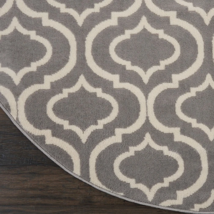 Nourison Jubilant Round Area Rug JUB19-Grey