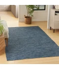 Nourison Washable Solutions Navy Blue WSL01 7 ft. X 10 ft. Rect. Rug