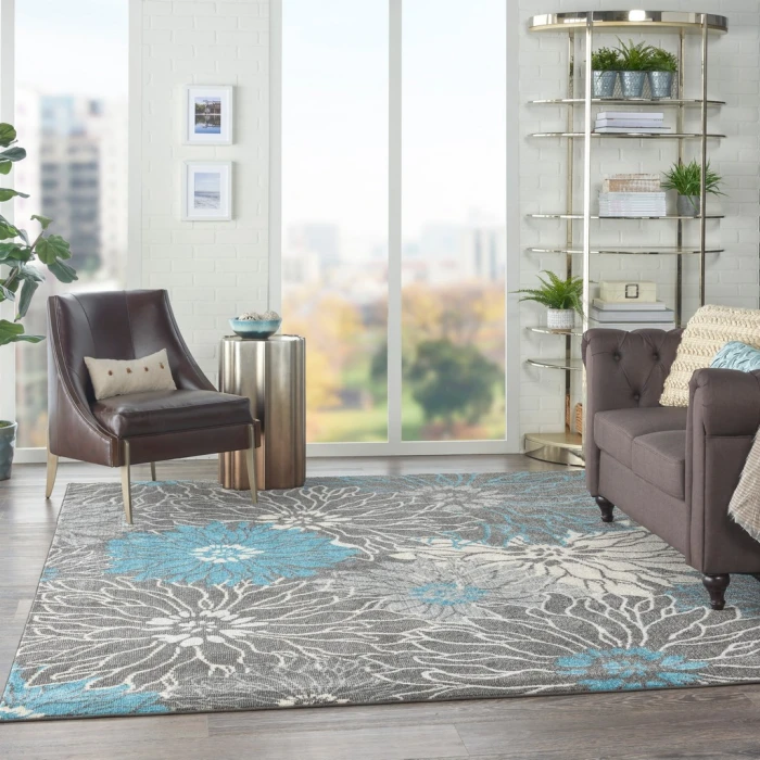 Nourison Passion Area Rug PSN17-Charcoal/Blue