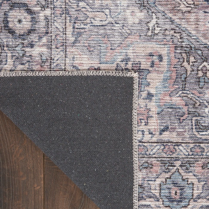 Nicole Curtis Machine Washable Series 1 Area Rug SR101 Black 5' x 7'