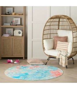 Nourison Home Imagination IMA11 Multicolor 5 ft. Round Area Rug