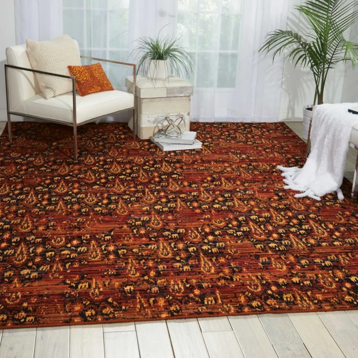 Nourison Rhapsody Area Rug RH014-Flame