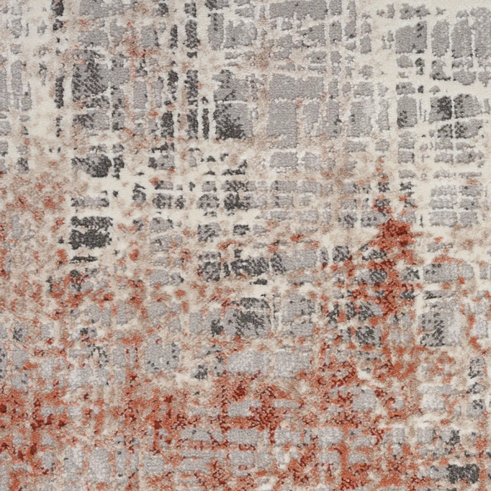 Calvin Klein Infinity Area Rug IFN01 Rust Multicolor