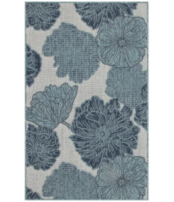 Nourison Home Garden Oasis GOA04 Blue 3 ft. X 5 ft. Area Rug