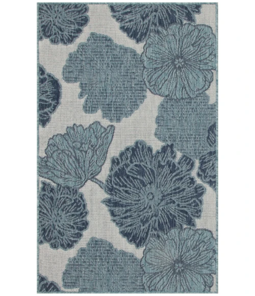 Nourison Garden Oasis Blue GOA04 3 ft. X 5 ft. Rectangle Rug