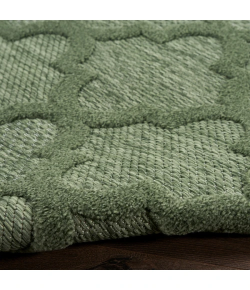 Nourison Home Easy Care Green NES01 8 ft. Round Rug