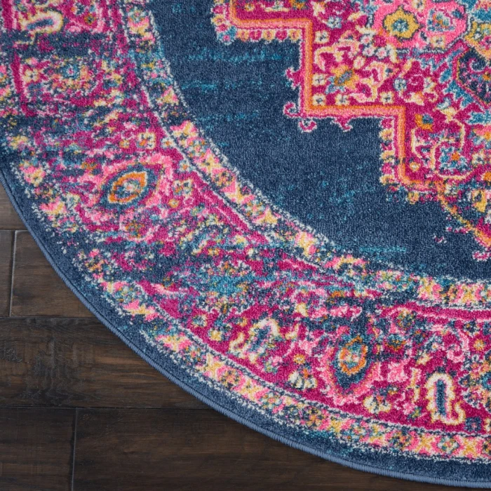 Nourison Passion Round Area Rug PSN03-Blue
