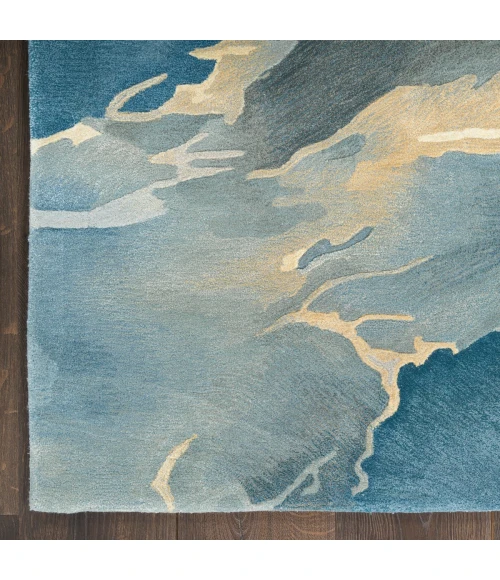 Nourison Prismatic Blue Multicolor PRS40 9 ft. X 12 ft. Rect. Rug