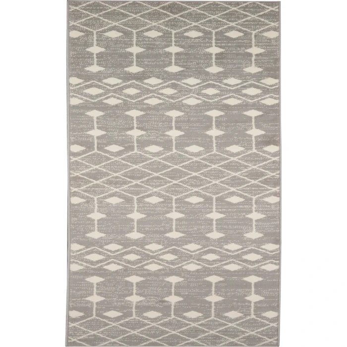 Nourison Grafix Grey GRF37 2 ft. X 6 ft. Rectangle Rug