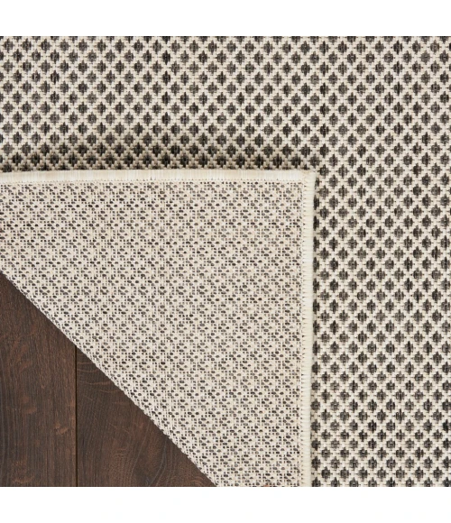 Nourison Courtyard Area Rug COU01-Ivory Charcoal