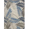 Nourison Home Aloha ALH18 Grey Blue 5 ft. 3 in. X 7 ft. 5 in. Area Rug