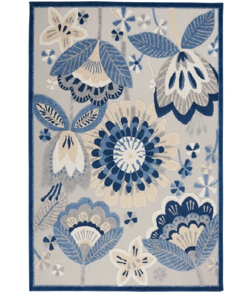 Nourison Aloha Indoor/Outdoor Area Rug ALH25-Blue/Grey