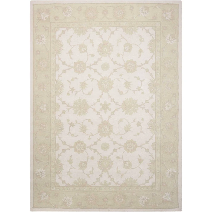 Nourison Home Zephyr Ivory/Green ZEP01 7ft.6in. x 9ft.6in. Rect. Rug