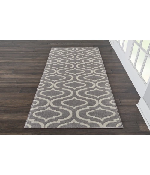 Nourison Jubilant Grey JUB19 2 ft. X 6 ft. Rectangle Rug