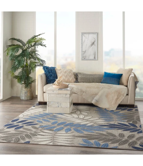 Nourison Aloha Area Rug ALH18-Grey/Blue