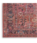 Nicole Curtis Machine Washable Series 1 Area Rug SR102 Red 7' Runner