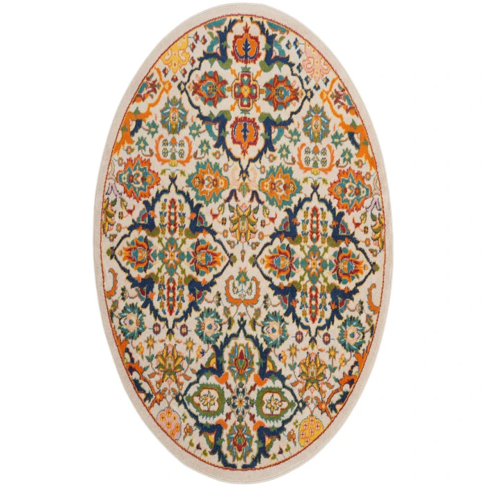 Nourison Allur Ivory Multicolor ALR03 4 ft. Round Rug