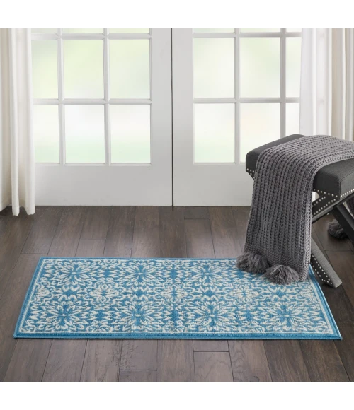 Nourison Jubilant Runner Area Rug JUB06-Ivory/Blue