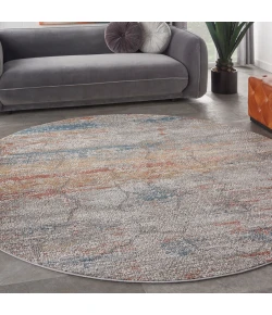 Nourison Home Rustic Textures RUS11 Multicolor 5 ft. 3 in. Round Area Rug