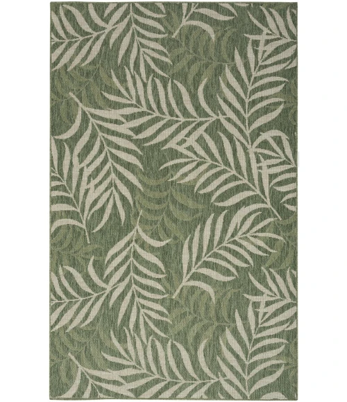 Nourison Garden Oasis Green Ivory GOA01 6 ft. X 9 ft. Rectangle Rug