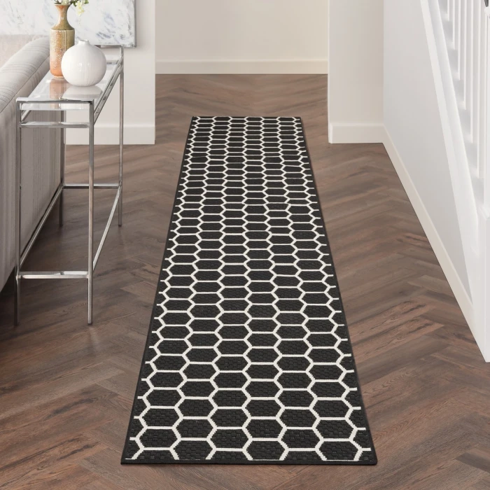 Nourison Twist Reversible Black TWS01 12 ft. Rect. Rug