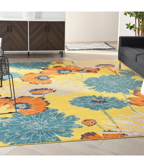 Nourison Allur Area Rug ALR06-Yellow Multicolor