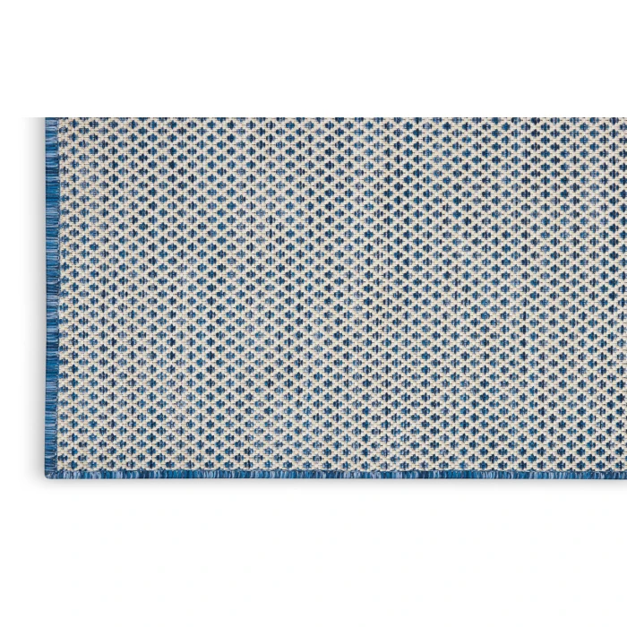 Nourison Courtyard Ivory Blue COU01 6 ft. Square Rug