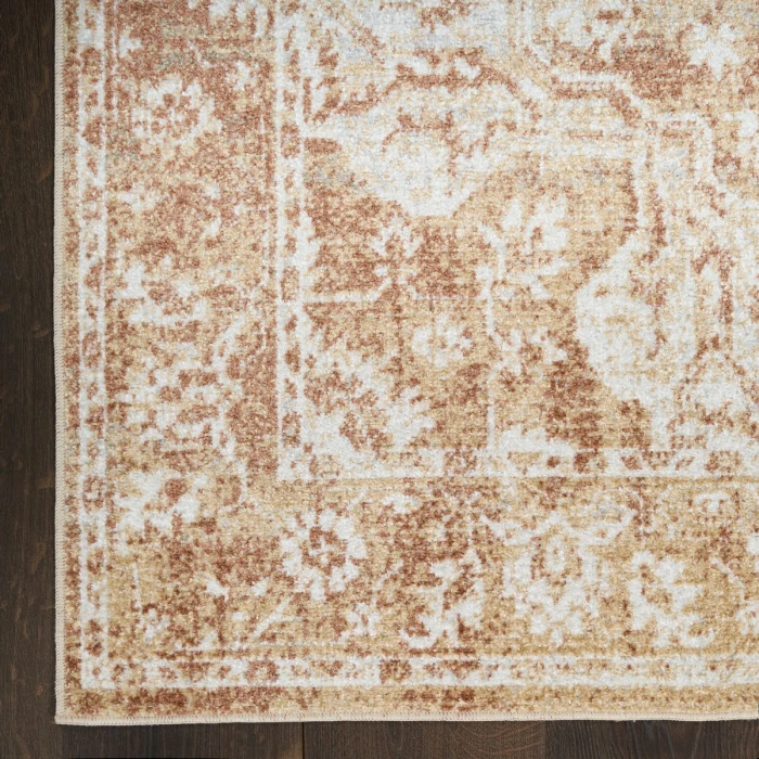 Nourison Astra Machine Washable Rust ASW12 7 ft. 10 in. X 10 ft. Rect. Rug