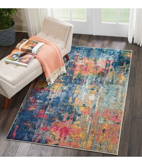 Nourison Celestial Area Rug CES09-Blue/Yellow