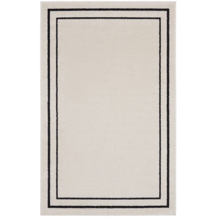 Nourison Nourison Essentials Area Rug NRE02 Ivory/Black