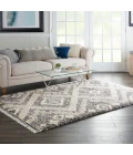 Nourison Oslo Shag Grey/Ivory OSL02 5 ft. X 8 ft. Rect. Rug