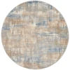 Calvin Klein CK950 Rush CK951 Blue Beige 6 ft. Round Area Rug