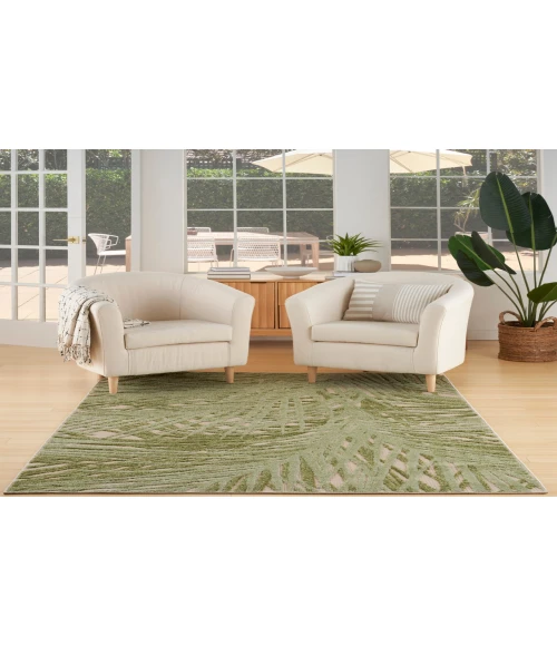 Nourison Aloha Ivory Green ALH41 5 ft. 3 in. X 7 ft. 5 in. Rectangle Rug