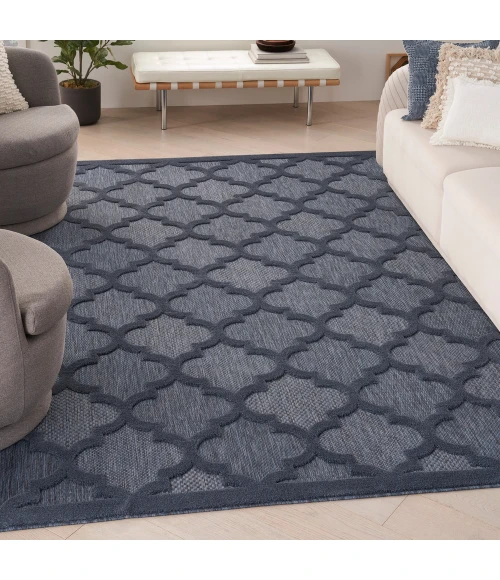 Nourison Easy Care Area Rug NES01 Navy Blue