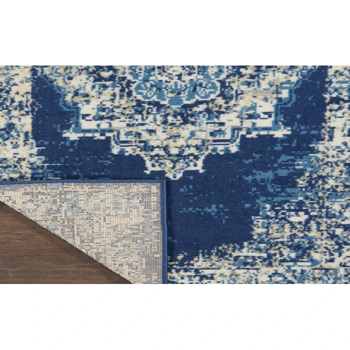 Nourison Grafix Navy Blue GRF14 2 ft. X 6 ft. Rectangle Rug