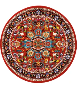 Nourison Home Oakdale Red OKD06 5ft.3in. x Round Round Rug