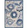 Nourison Home Aloha ALH25 Blue Grey 3 ft. 6 in. X 5 ft. 6 in. Area Rug