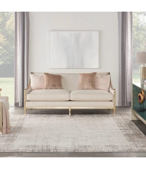 Nourison Elation Area Rug ETN05 Ivory Grey 9' x 12'