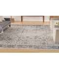 Nourison Astra Machine Washable Ivory Blue ASW16 7 ft. 10 in. X 10 ft. Rectangle Rug