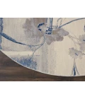 Nourison Somerset Round Area Rug ST18-Ivory/Blue