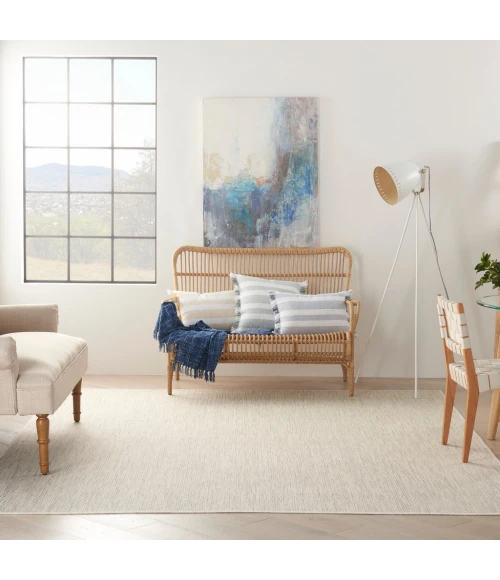 Nourison Courtyard Area Rug COU01-Ivory Silver