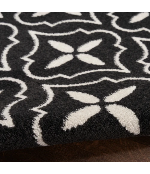 Nourison Home Nourison Essentials Black Ivory NRE04 2 ft. 2 in. X 7 ft. 6 in. Rectangle Rug