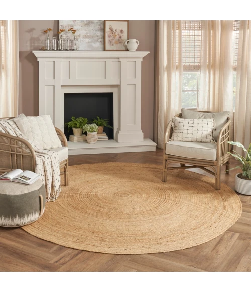 Nourison Natural Jute Natural NJT03 6 ft. X Round Rug