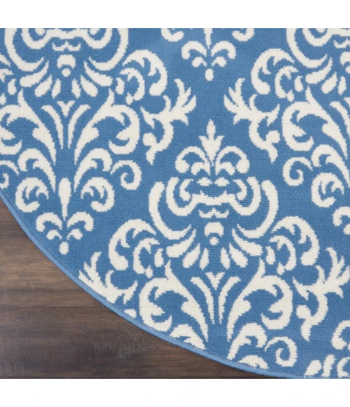 Nourison Grafix Round Area Rug GRF06-Blue