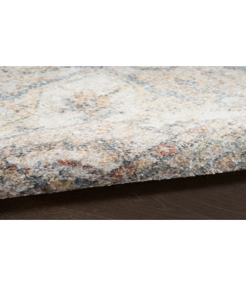 Nourison Astra Machine Washable Grey Multicolor ASW12 2 ft. X 6 ft. Rectangle Rug