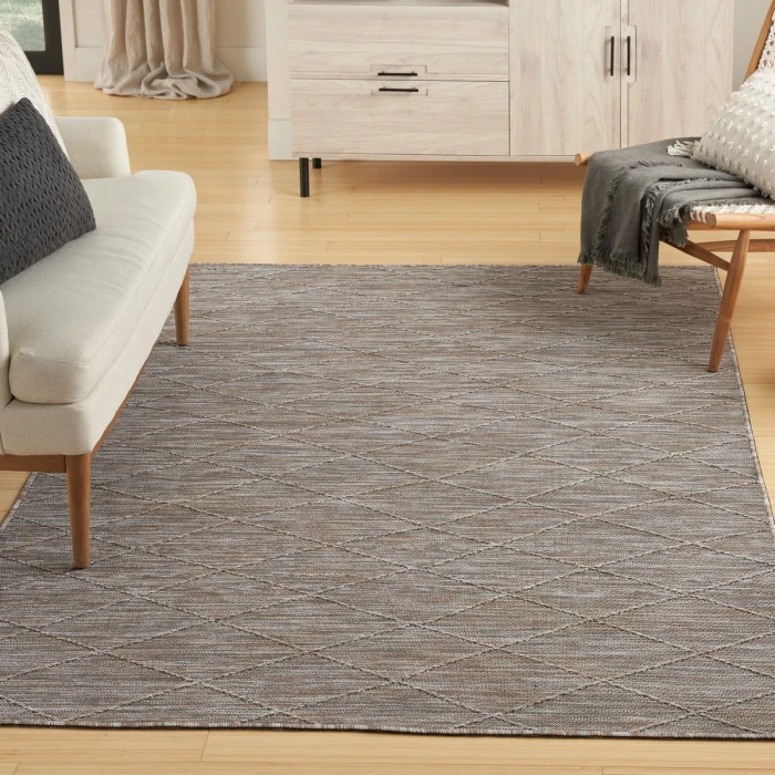 Nourison Washable Solutions Grey/Mocha WSL01 7 ft. X 10 ft. Rect. Rug