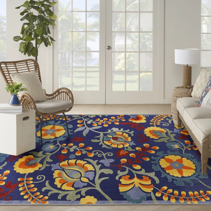 Nourison Home Aloha Blue ALH17 7ft. x 10ft. Rect. Rug